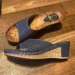 Alexis Leroy cork style sandals size 38 7.5 US